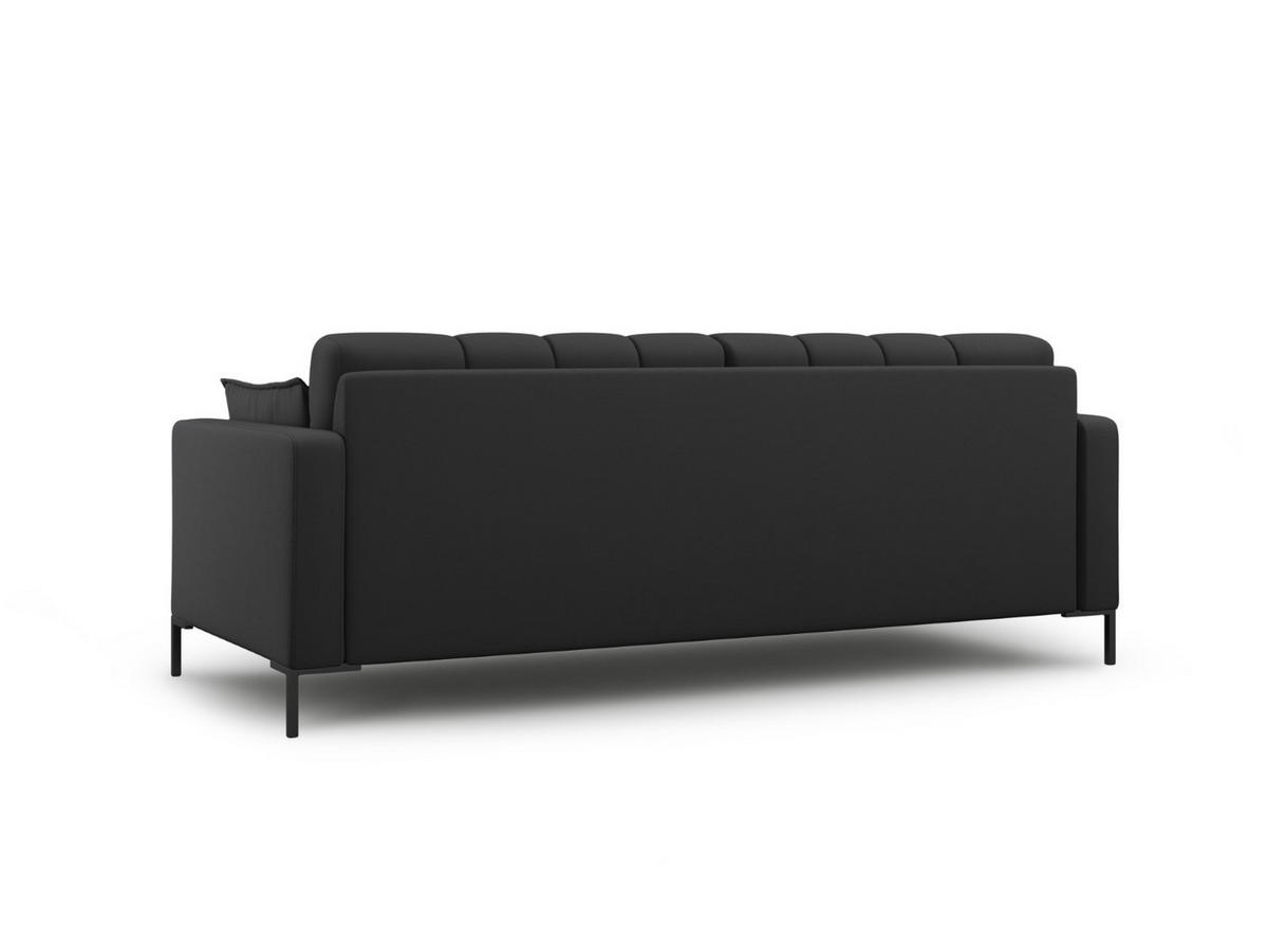 SOFA Mamaia aus strukturiertem Stoff dunkelgrau 3 Sitzplätze - Dunkelgrau, Textil (92/75/177cm) - Micadoni