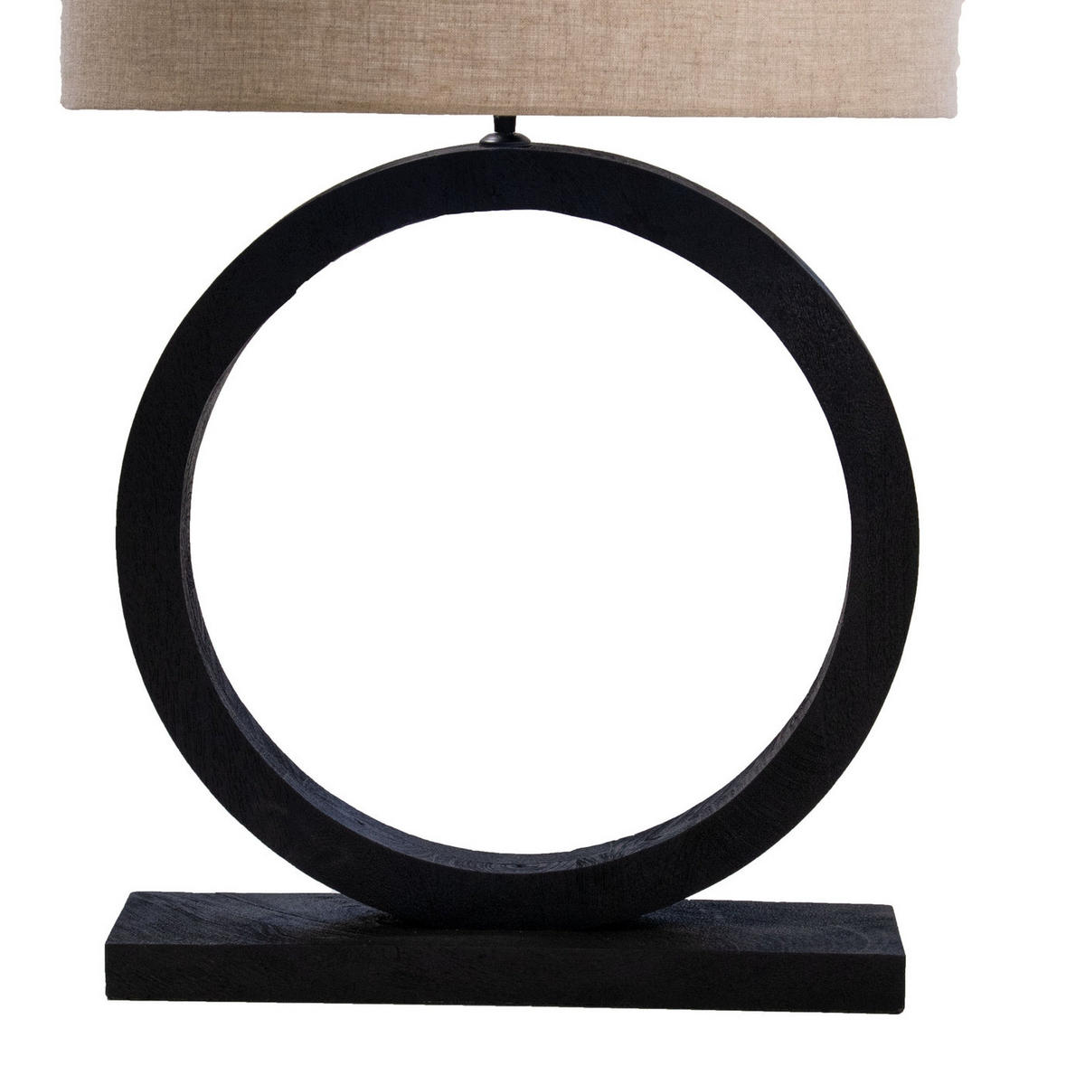 TISCHLAMPE aus Holz 55cm, schwarz - Schwarz, Holz (55/55/86cm) - Giga Meubel