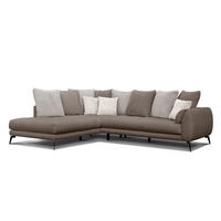 ECKSOFA CALME 5-Sitzer, beige und écru - Beige, Holz/Textil (294/229cm) - Courtois Laville