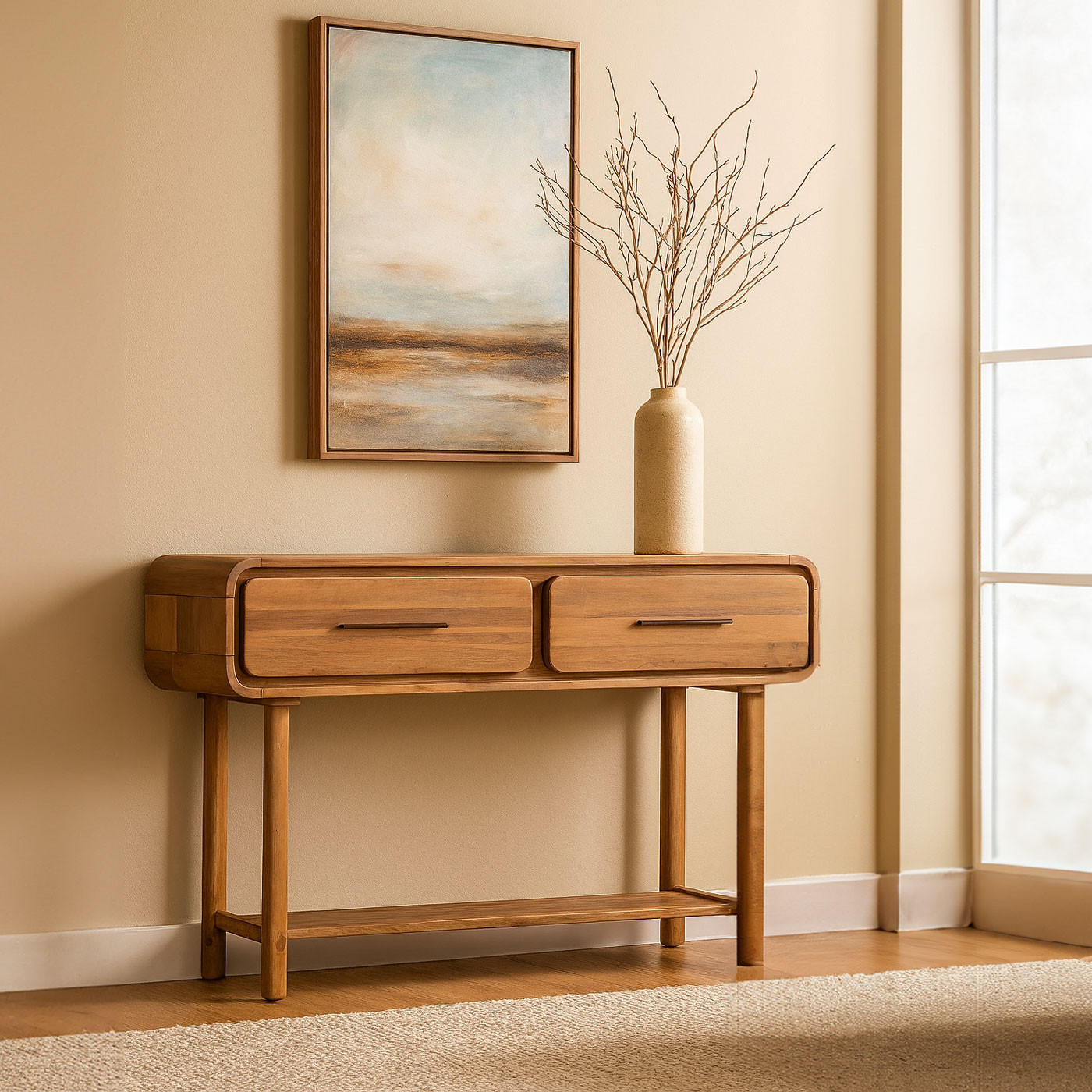 KONSOLENTISCH eckig Braun - Braun, Holz (35/120/80cm) - MCW
