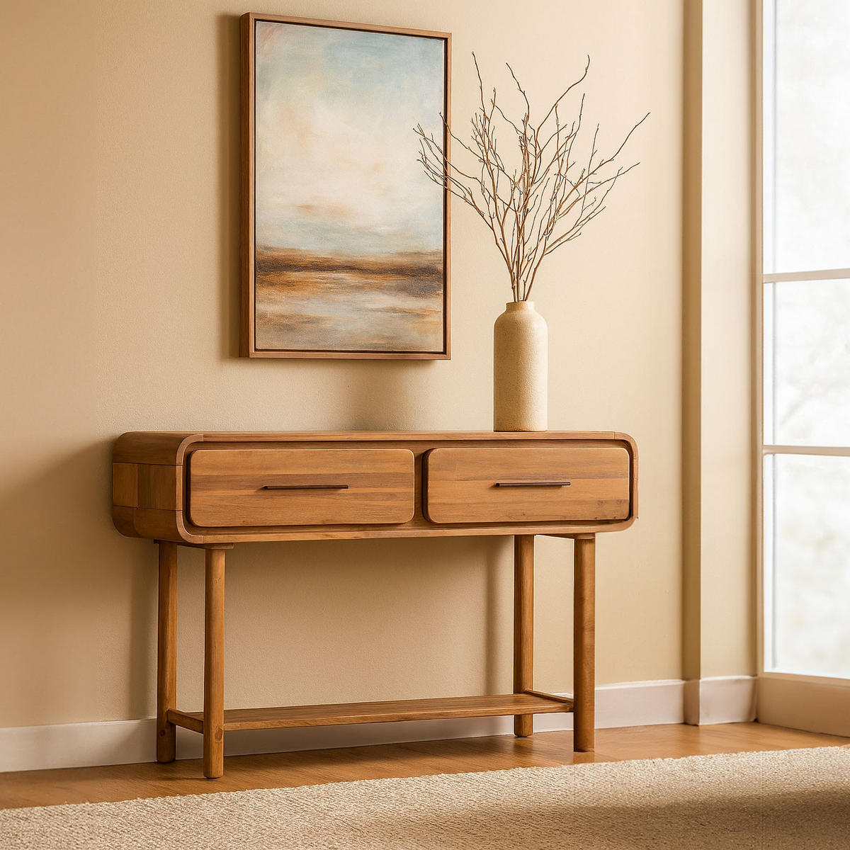 KONSOLENTISCH eckig Braun - Braun, Holz (35/120/80cm) - MCW