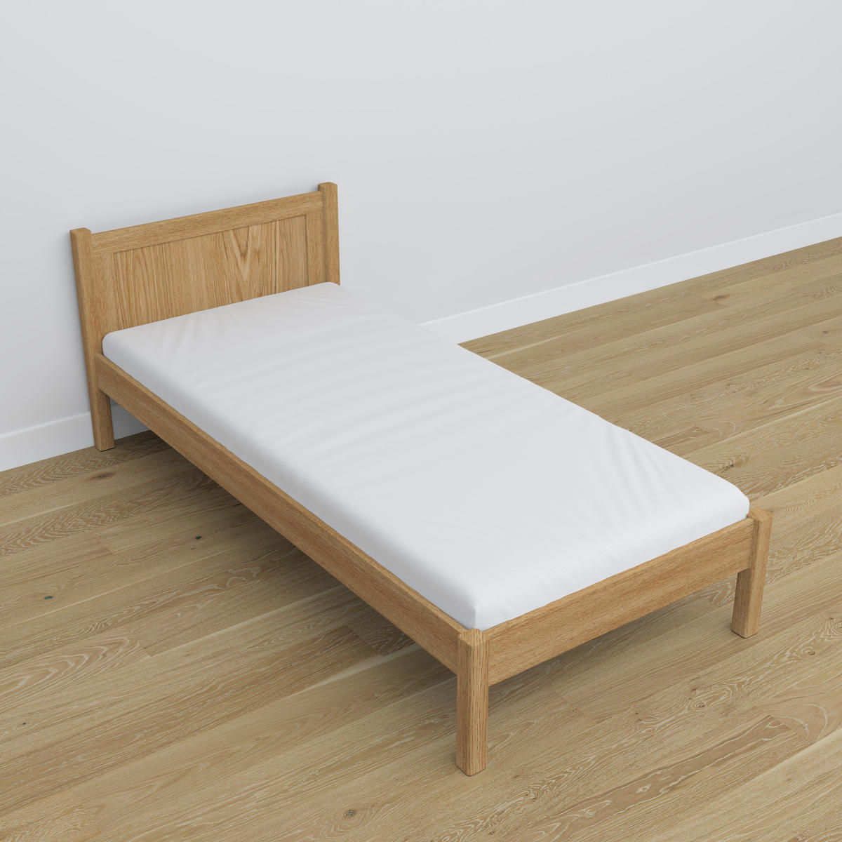 BETT N02 Eiche Natur 80/190 - Eiche Artisan, Naturmaterialien/Holz (80/190cm) - N-Wood