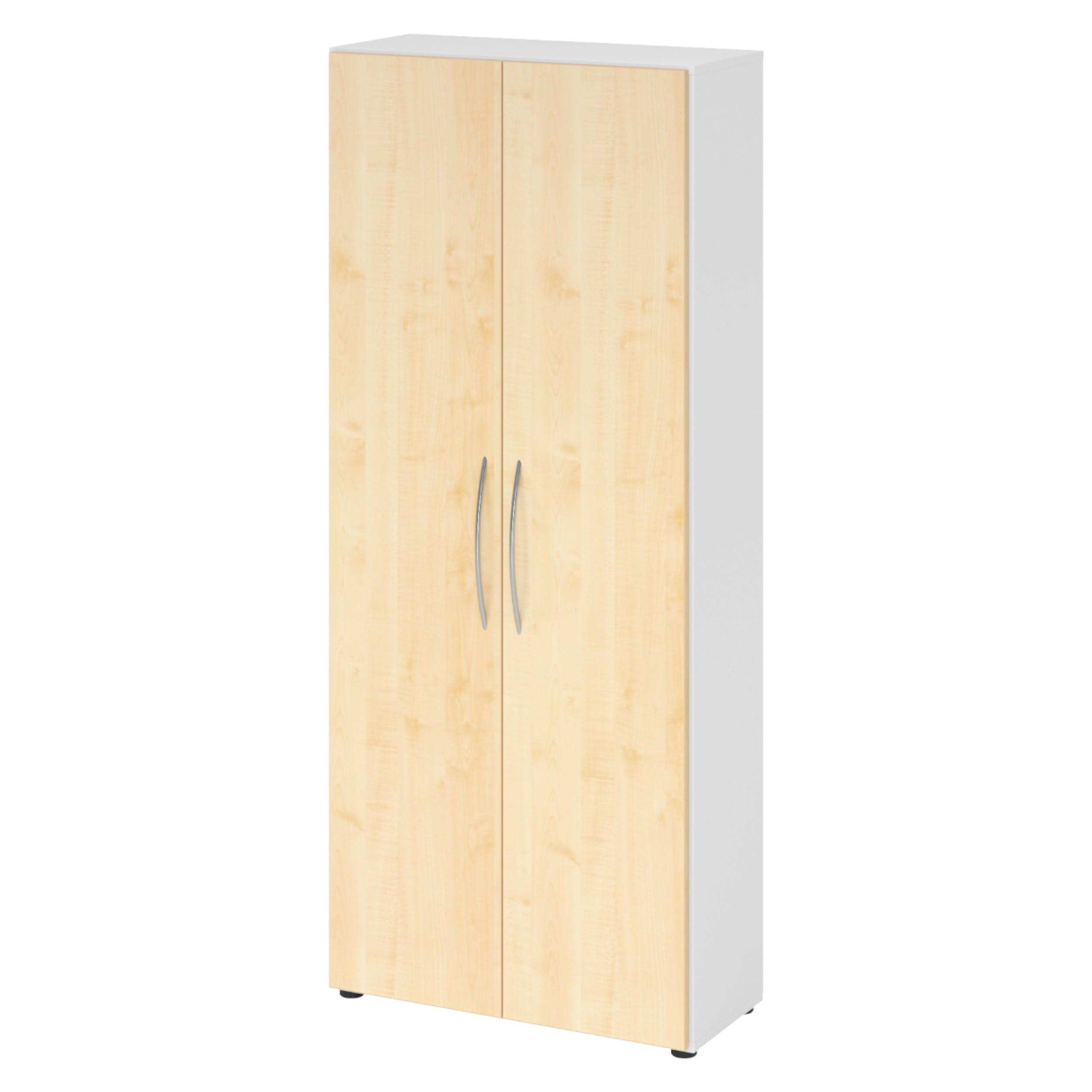 bümö Aktenschrank Weiß, Ahorn 80x188x35 cm