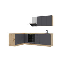ECKKÜCHE 270 x 170 cm – Nexa K99-G270 – in Grau / Matt - Schwarz/Grau, Holz/Metall (270/212/58cm) - ROYAL24_MARKT