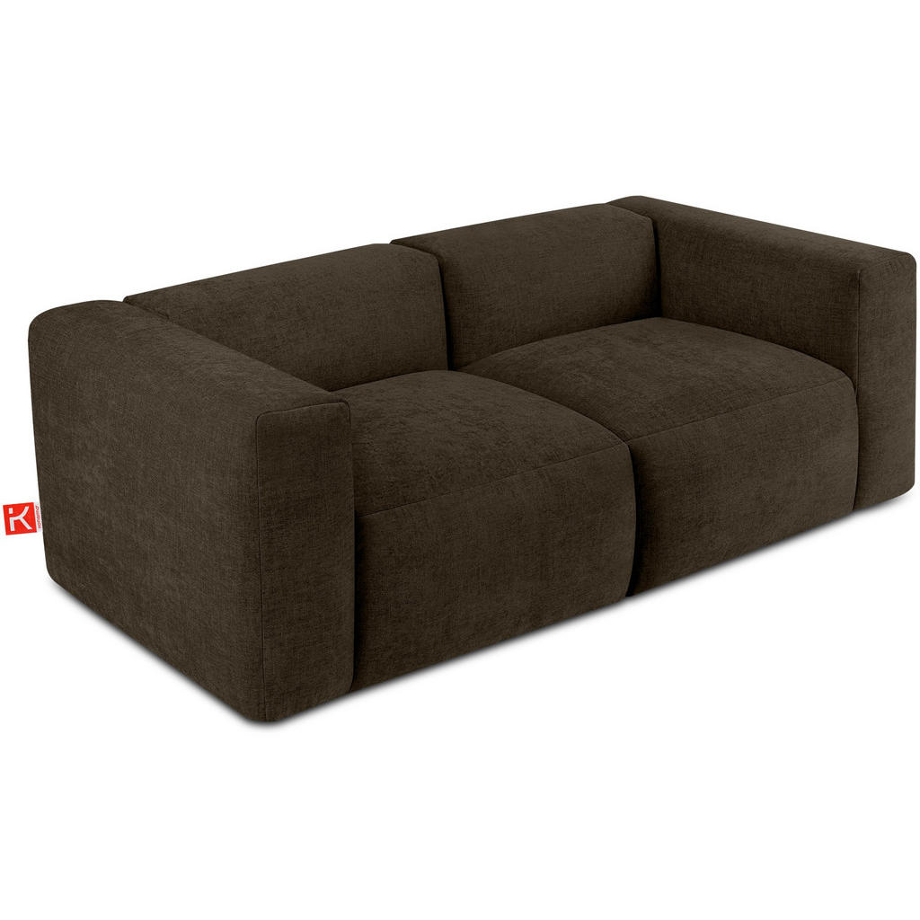 Thumbnail - Konsimo® 2-Sitzer-Modulsofa, Braun, Textil, einzeln stellbar,Freiform, 210x73x96 cm, Wohnzimmer, Sofas & Couches, Sofas,...