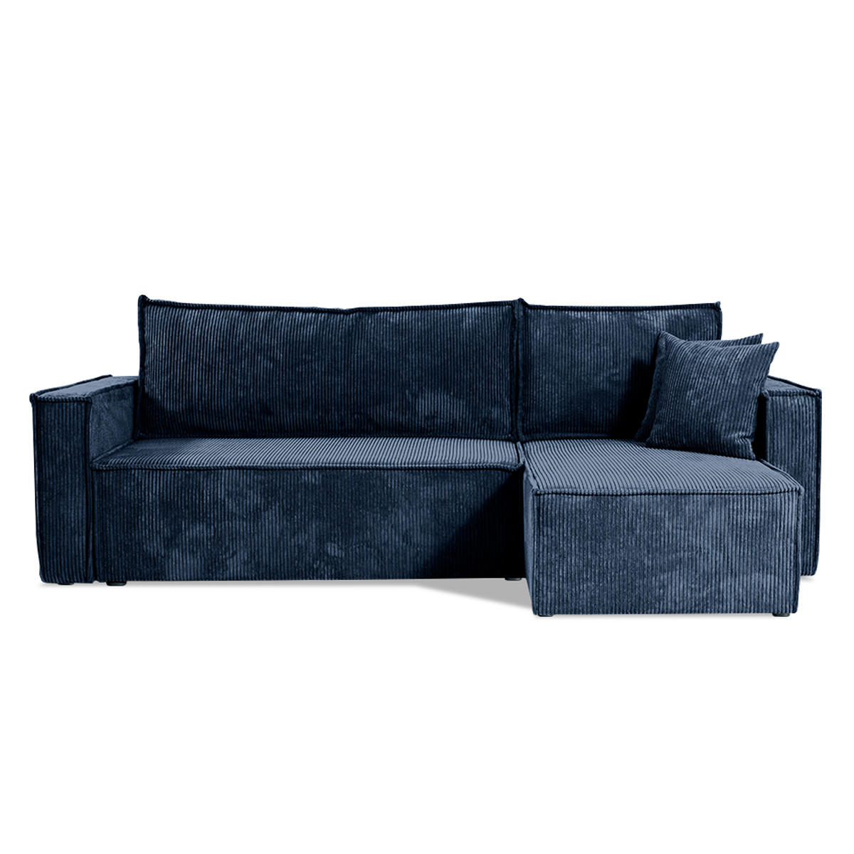 ECKSOFA Ezekiel 3 Sitzplätze Blau - Blau, Holz (236/145cm) - Petits-meubles