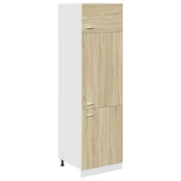 KÜHLUMBAUSCHRANK Lyon Sonoma-Eiche 60/57/207 Cm Holzwerkstoff - Braun, Holzwerkstoff (60/207/57cm) - vidaXL