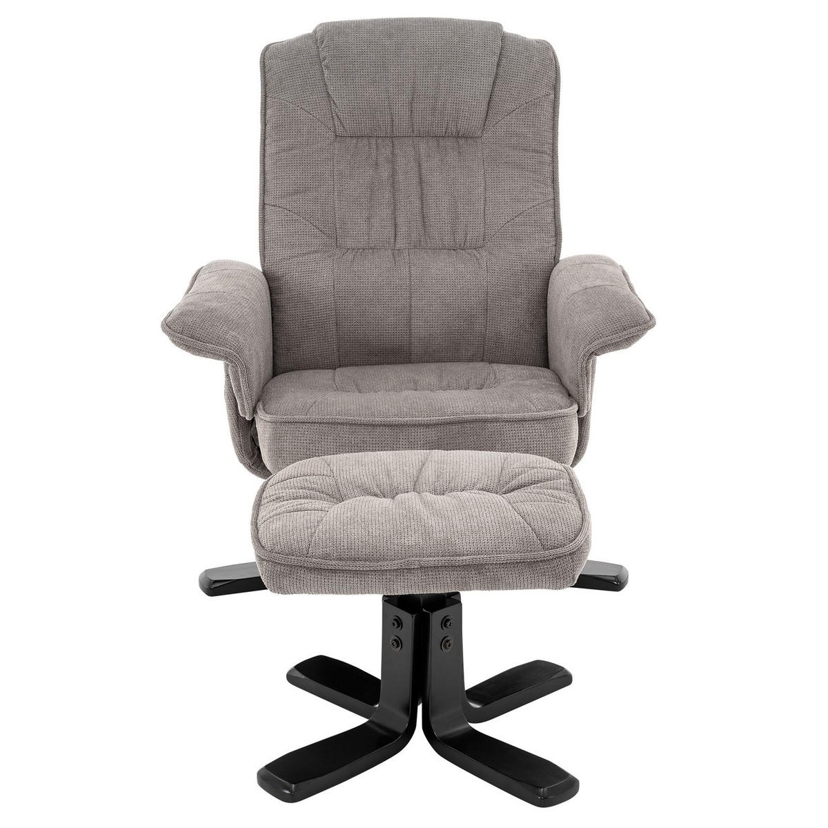 RELAXSESSEL CHARLY - Schwarz/Grau, Textil (76/87/61cm) - IDIMEX
