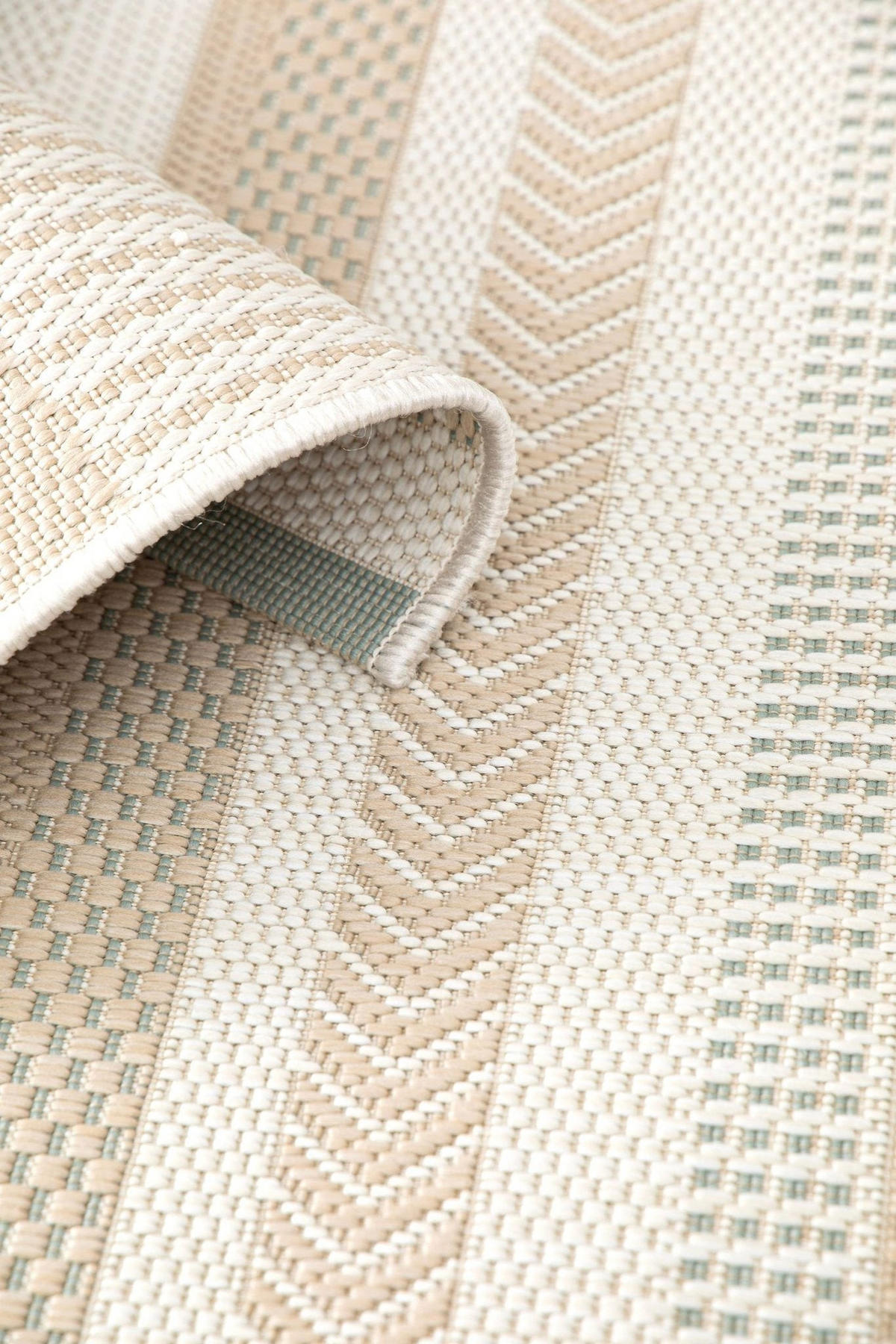 TEPPICH für Innen- und Außenbereich gestreift grün - Grün, Textil (160/230cm) - AFK Living