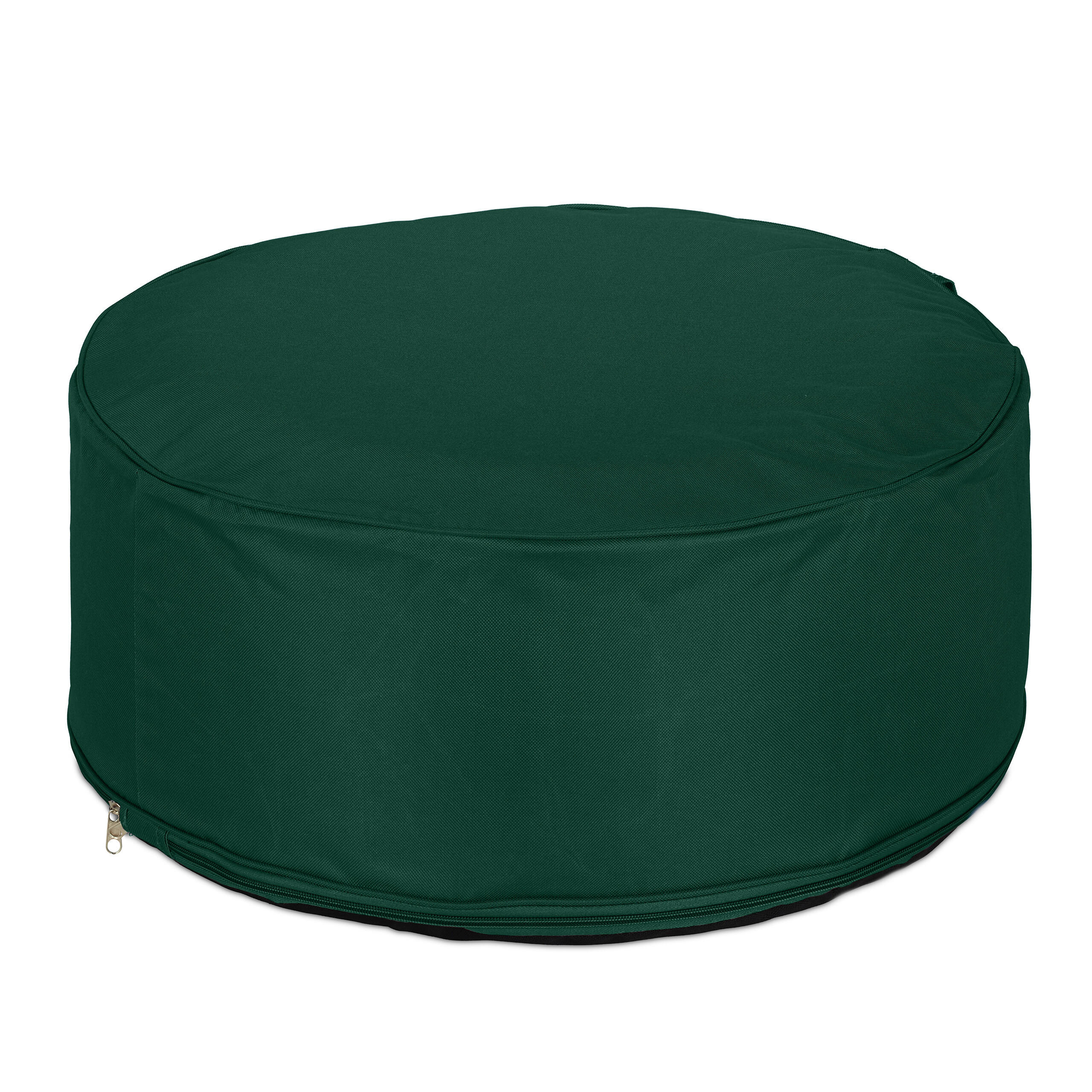 AUFBLASBARER Hocker - Dunkelgrün, Kunststoff/Textil (56/26/56cm) - Relaxdays