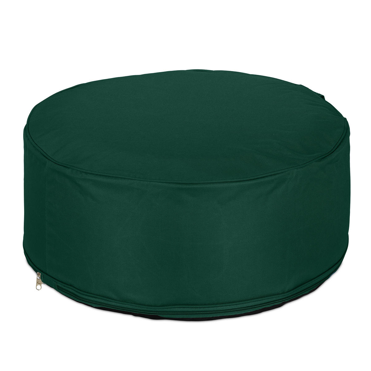 AUFBLASBARER Hocker - Dunkelgrün, Kunststoff/Textil (56/26/56cm) - Relaxdays