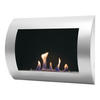 BIOETHANOL-KAMIN Silber Wandmodell inklusive 1 L Brennblock - Silberfarben, Metall (60/45/14cm) - Purline