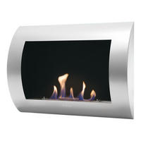 BIOETHANOL-KAMIN Silber Wandmodell inklusive 1 L Brennblock - Silberfarben, Metall (60/45/14cm) - Purline
