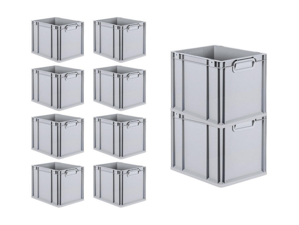 EUROBOX Nextgen Economy Griffe Geschlossen 32x30x40cm 30 Liter - Grau, Kunststoff (30/32/40cm) - PROREGAL