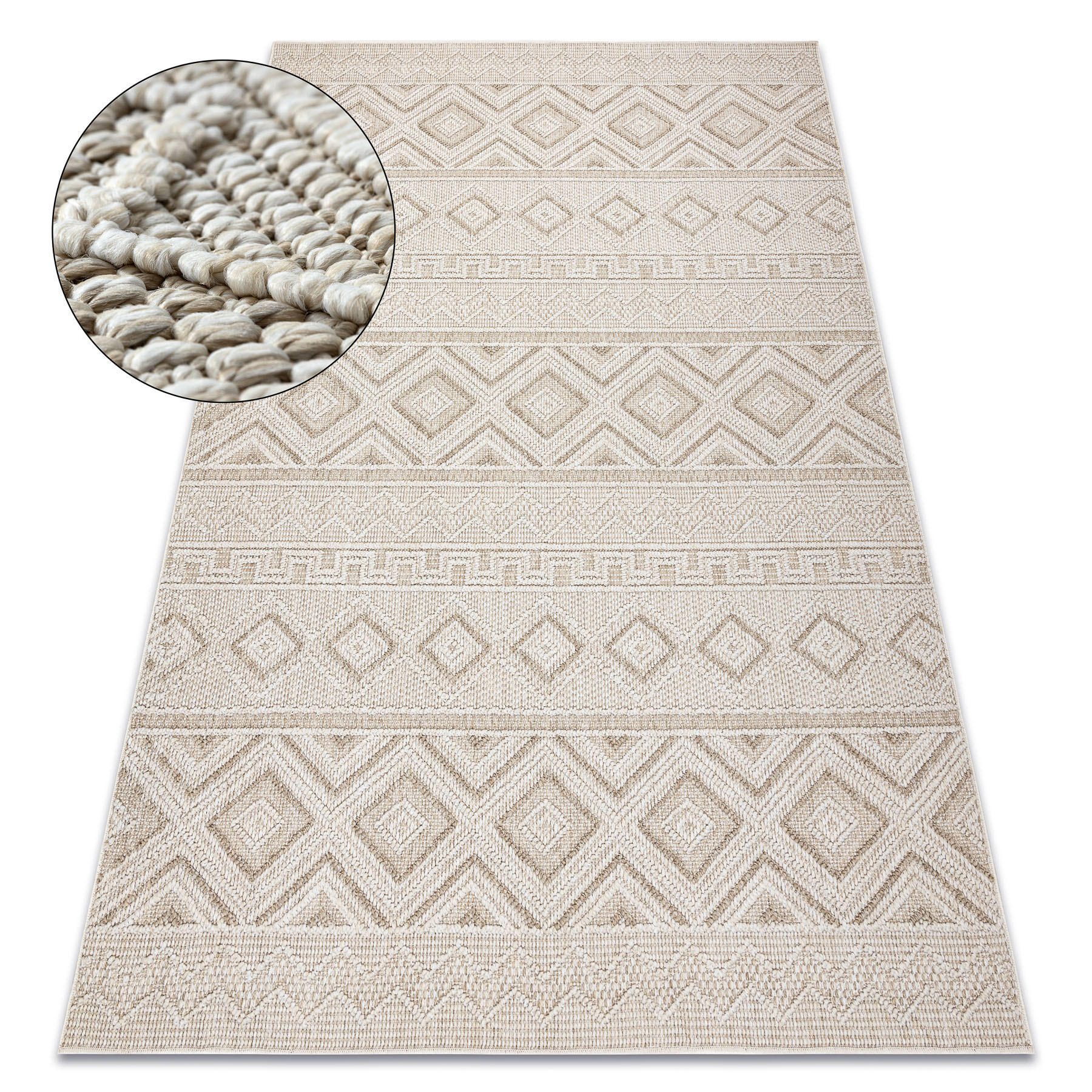 TEPPICH Origi 120/170 cm - Beige, Textil (120/170cm) - rugsX