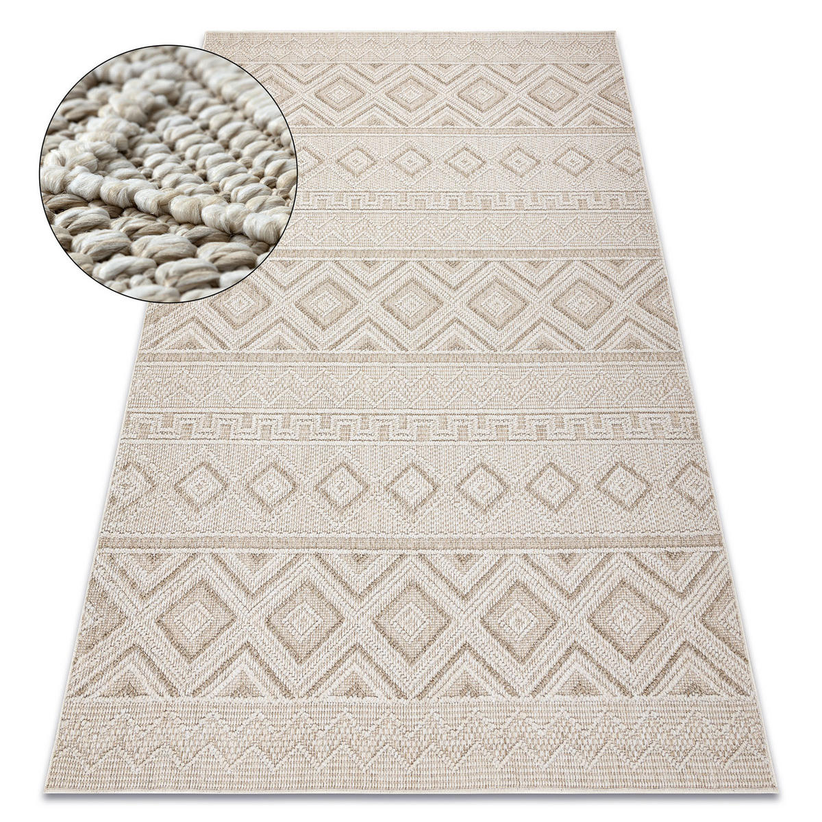 TEPPICH Origi 140/190 cm - Beige, Textil (140/190cm) - rugsX