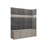 GARDEROBEN-SET Orion II - Kaschmir/Grau, Holzwerkstoff/Kunststoff (168/186/46cm) - MIRJAN24