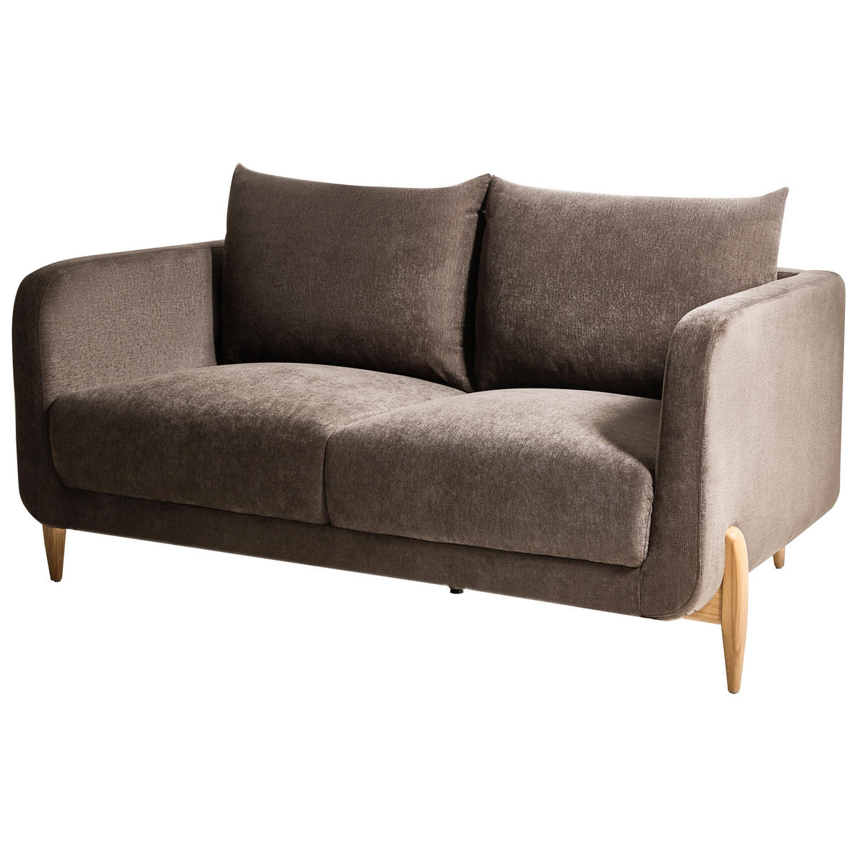 POHOVKA 2-místná Žinylková látka Tmavě hnědá Gimo - tmavě hnědá, textil (149/83/80cm) - Beliani