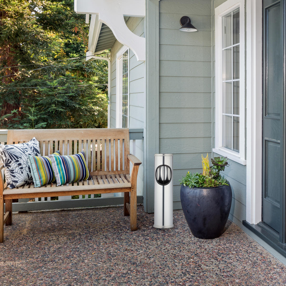 STEHASCHENBECHER - Silberfarben, Kunststoff/Metall (14.5cm) - Relaxdays