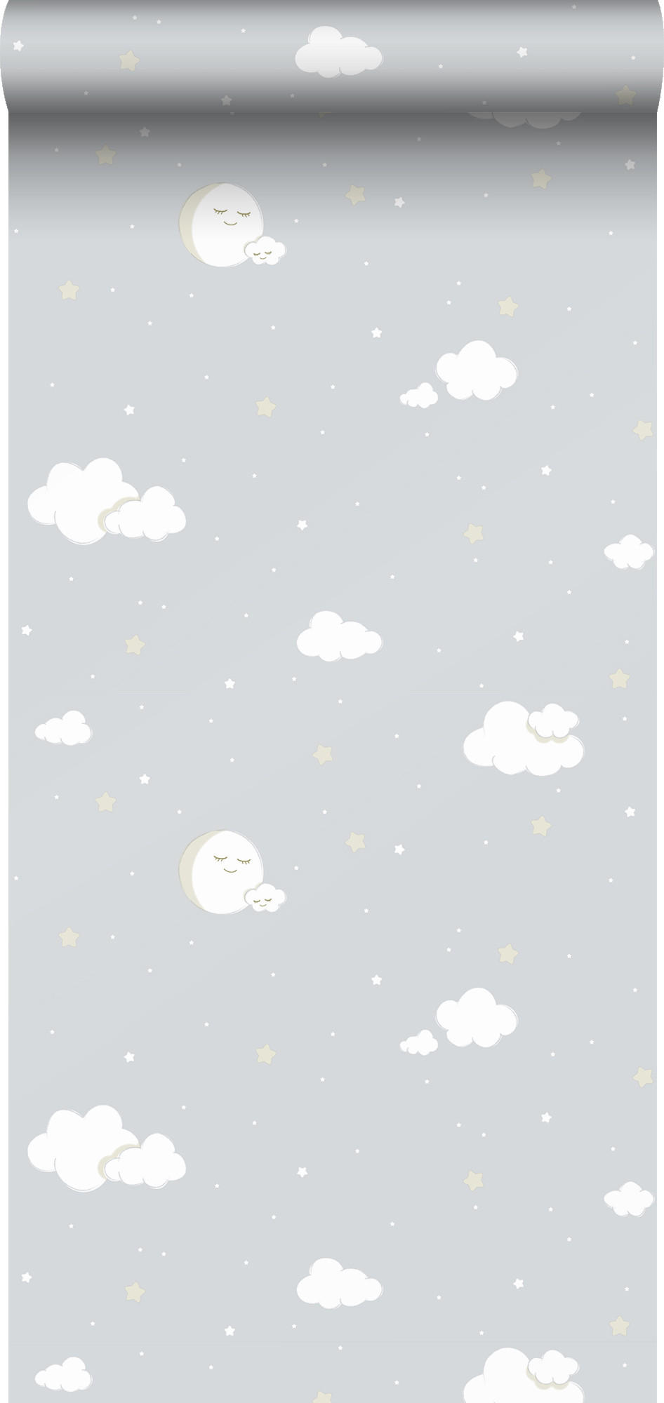 TAPETE kleine Wolken 53 cm x 10 m - Grau, Papier (53/0.1cm) - Sanders & Sanders