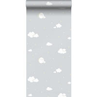 TAPETE kleine Wolken 53 cm x 10 m - Grau, Papier (53/0.1cm) - Sanders & Sanders