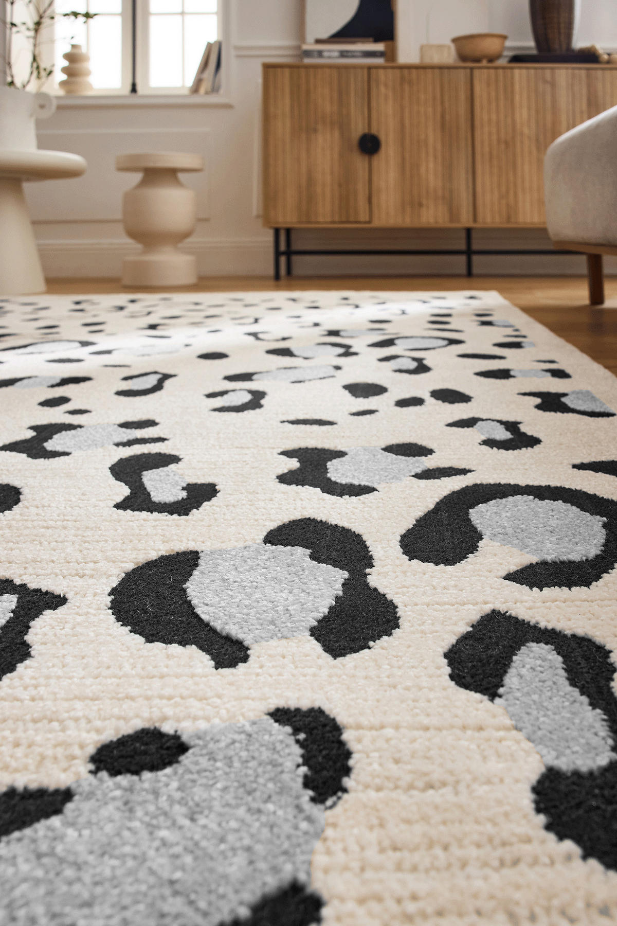 TEPPICH mit Leopardenmuster 160/230 cm Leovah Creme - Creme, Textil (160/230cm) - Nazar Rugs