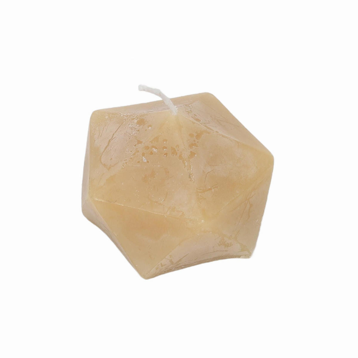 DEKO-KERZE Origami-Form Arty 7/7/5 cm - Beige, Paraffin (7/5/7cm) - Homea