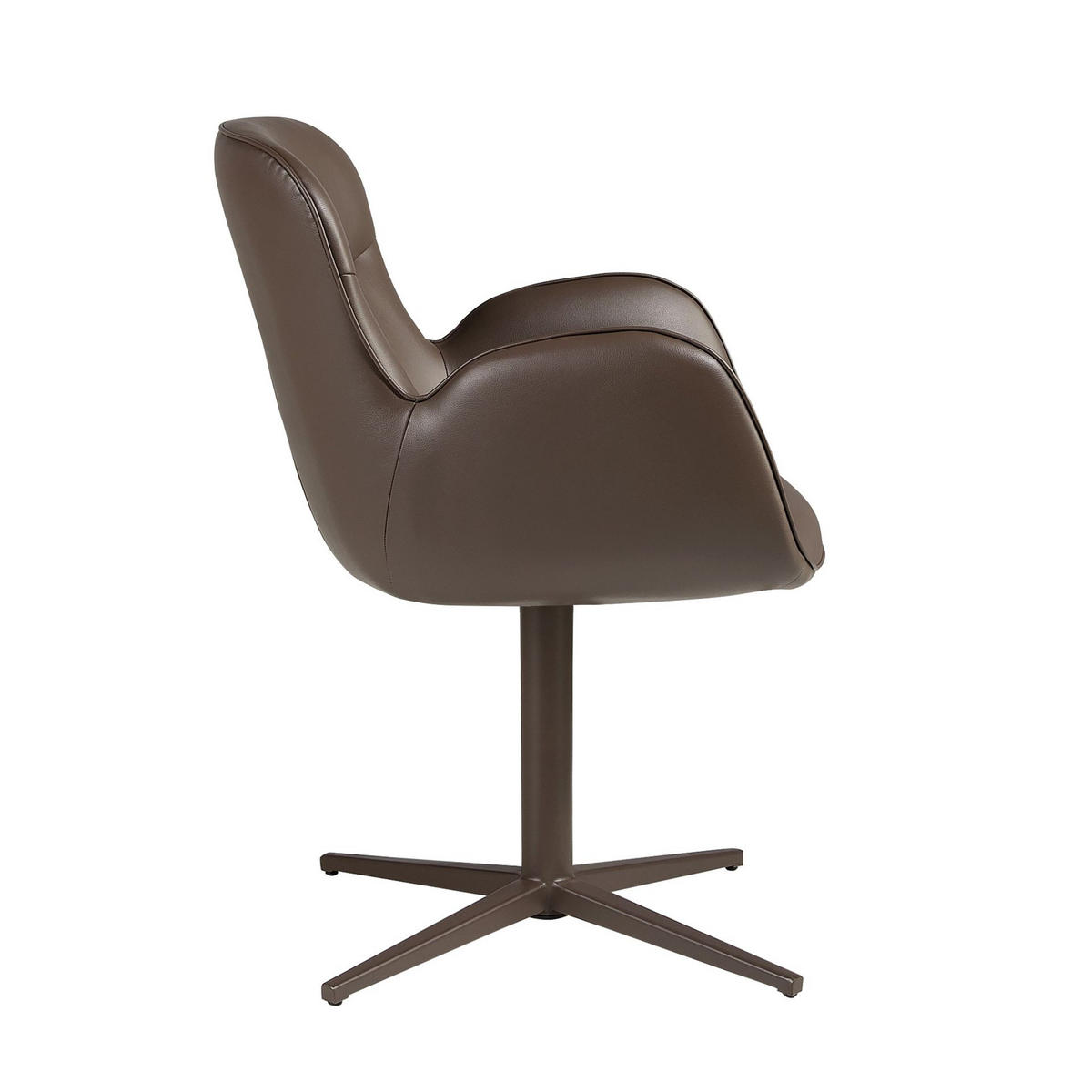 STUHL aus Kunstleder 60/65/90 cm - Dunkelbraun/Braun, Leder/Textil (60/90/65cm) - ANGEL CERDA