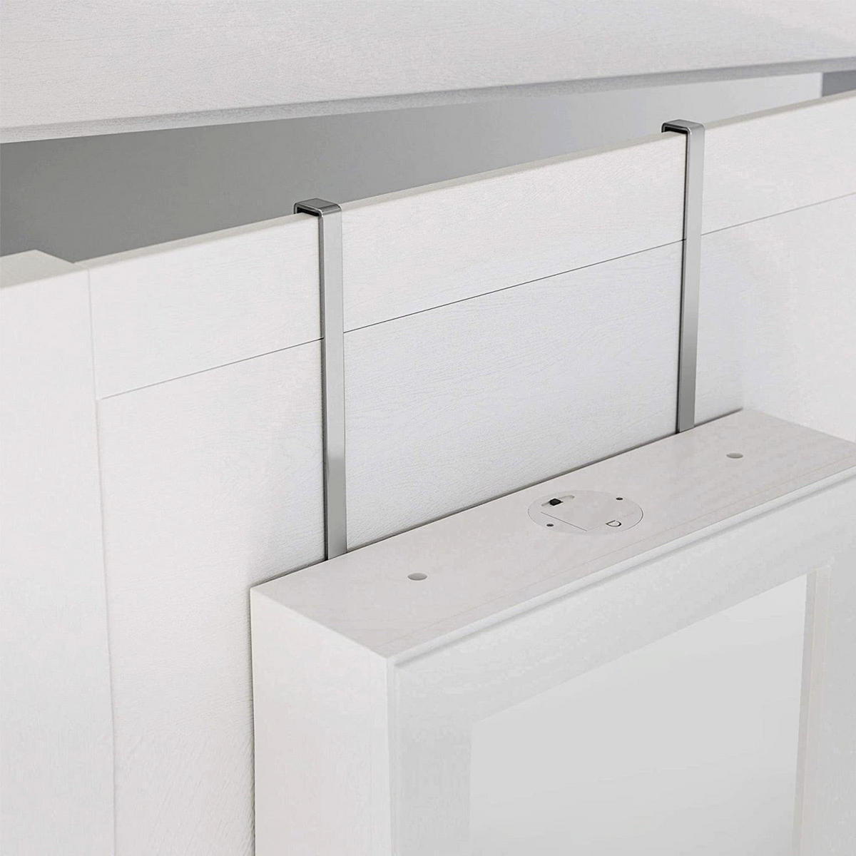 TÜRHAKEN FÜR SCHMUCKSCHRANK 2ER-SET - Silberfarben, Metall (2.2/1.2cm) - Hansiro