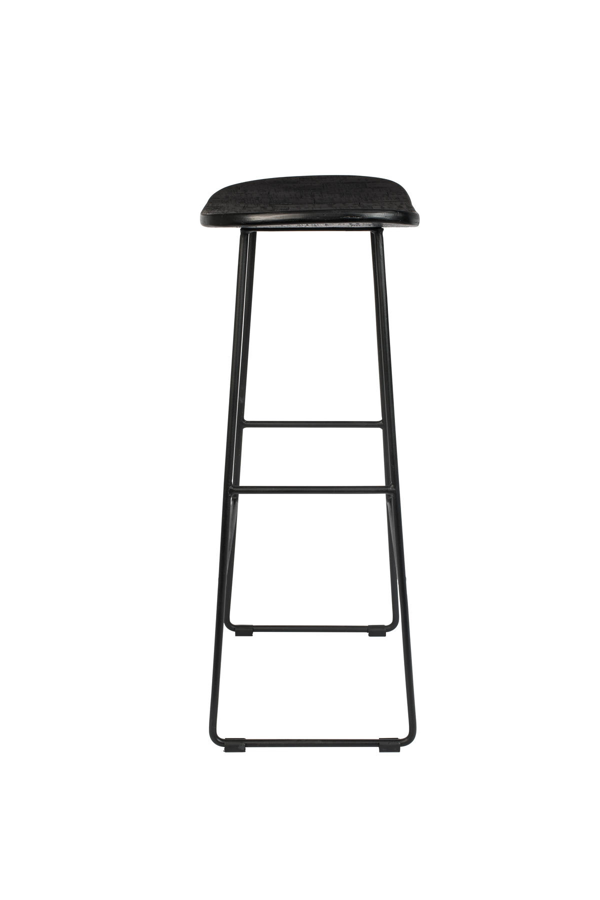 BARHOCKER Tangle - Schwarz - 30/40/80 cm - Schwarz, Holz (40/80/30cm) - Novel