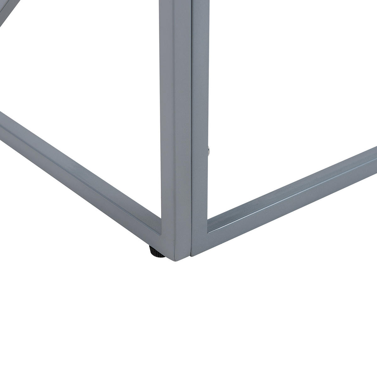 COUCHTISCH Glas Silber rechteckig 50/100 cm Orland - Silberfarben, Glas (100/50/45cm) - Beliani