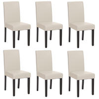 ESSZIMMERSTUHL Hochganz Reinweiß 6er-Set - Weiß Hochglanz, Textil (43/90/56cm) - MCW