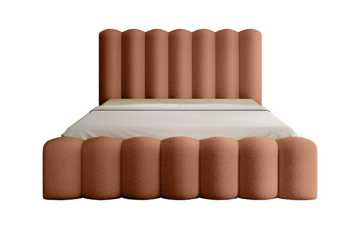 POLSTERBETT Macon In Euphoria - Rotbraun, Holzwerkstoff/Textil (180/200cm) - Fun Möbel