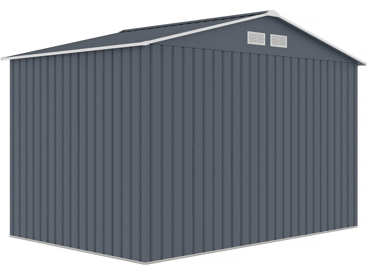 METALL-GARTENHAUS vegas ii Grau - Grau, Metall (277/193/195cm) - Habitat Garten