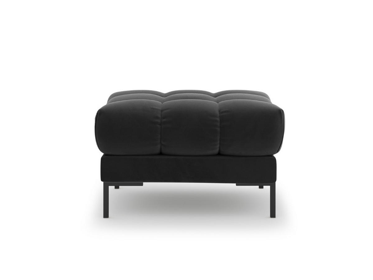 POUF Mamaia aus Samt dunkelgrau - Dunkelgrau, Textil (60/41/60cm) - Micadoni