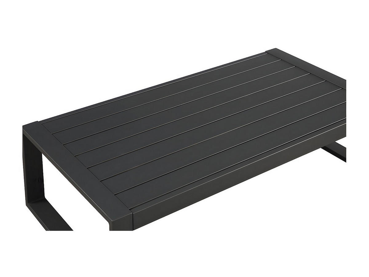 GARTENBEISTELLTISCH - 110 cmcm x 61.2 cmcm - Metall - Anthrazitgrau - MOLOKAI - Anthrazit, Metall (61.2/110/35.5cm) - Vente-Unique