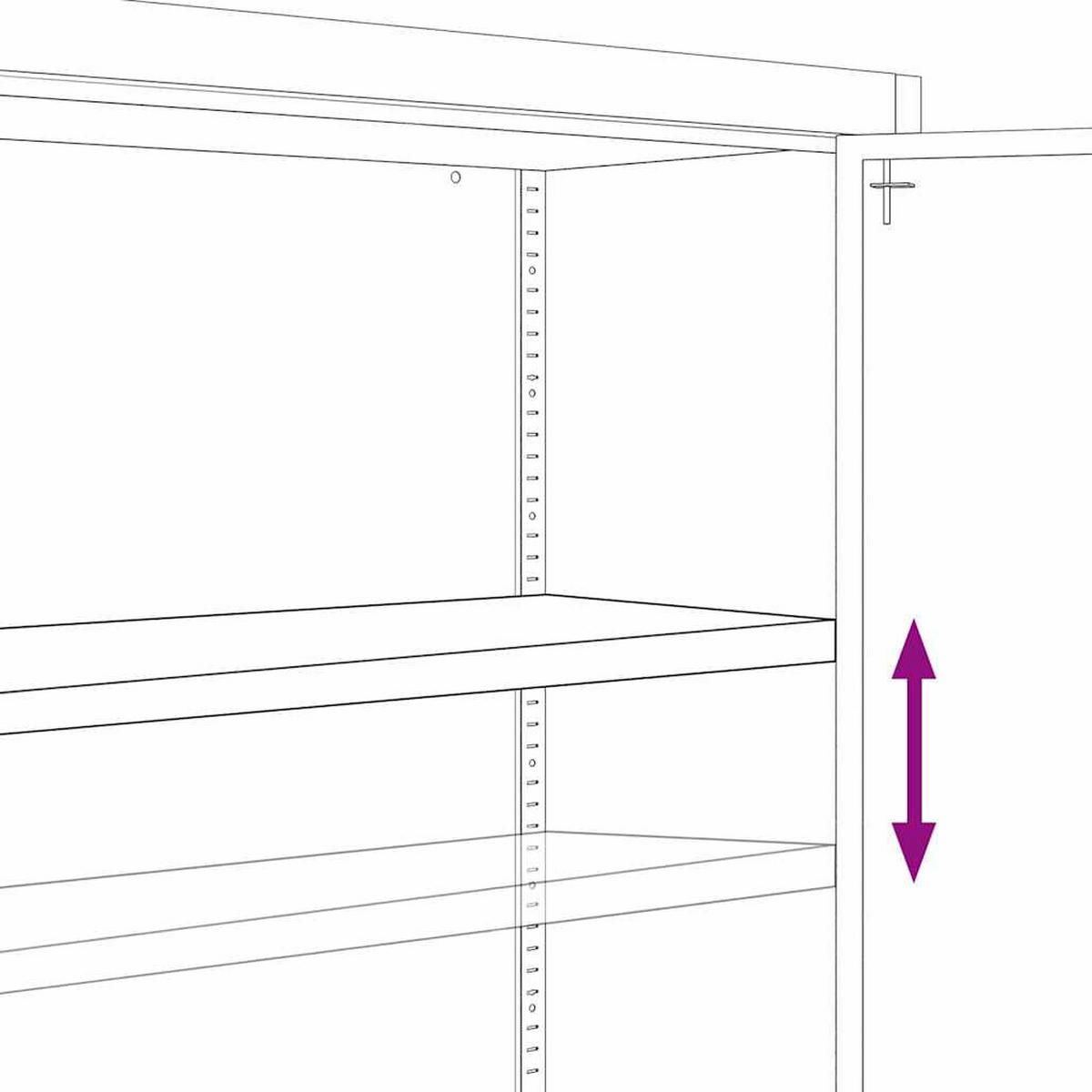 AKTENSCHRANK Mit 2 Türen Grau 90 Cm Stahl - Grau, Metall (40/90/90cm) - vidaXL