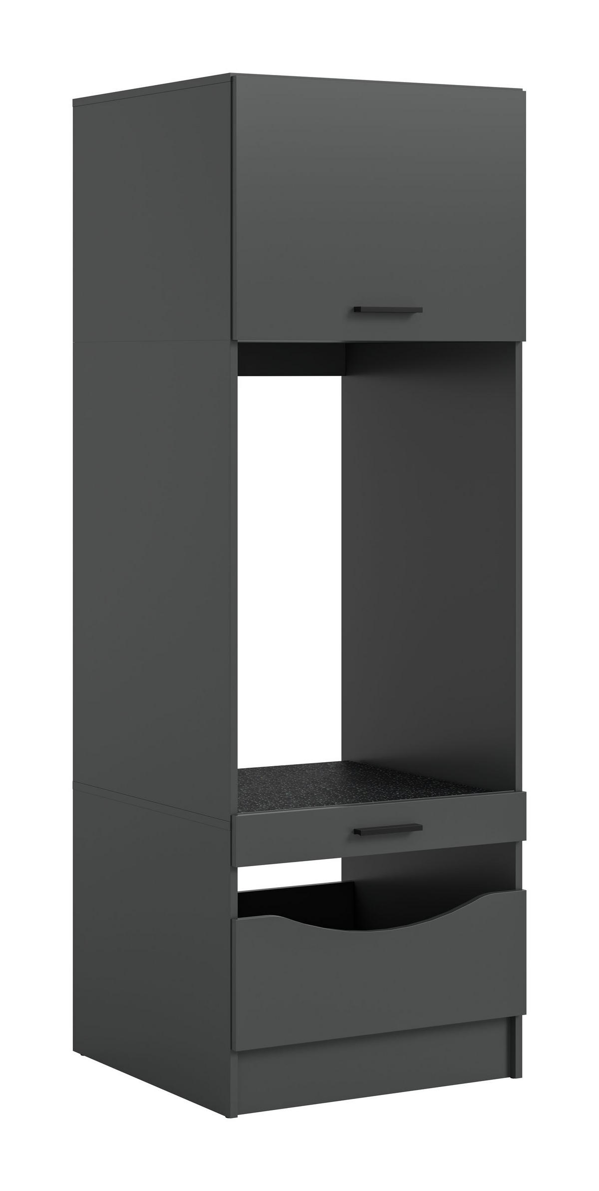 WASCHMASCHINENSCHRANK FREE (B/H/T: ca. 66/195/68 cm) in anthrazit/anthrazit - Anthrazit, Holzwerkstoff (66/195/68cm) - Homes & Jones