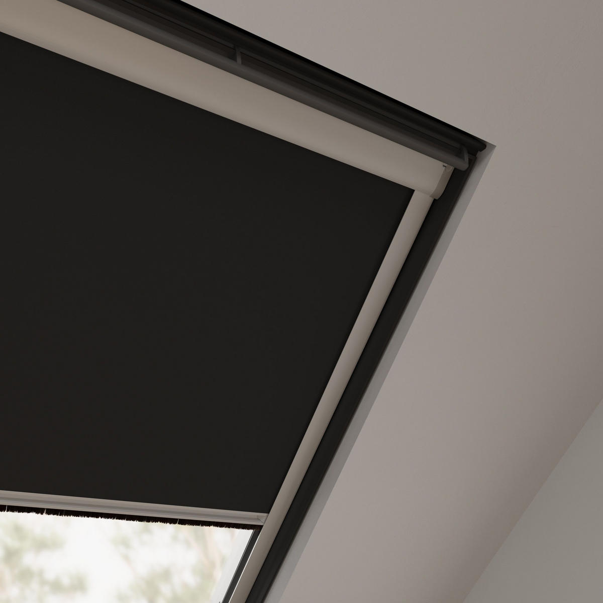 DACHFENSTERROLLO Cocoon Größe: MK08 - Schwarz, Textil (61/122/5cm) - Cocoon Home Concepts