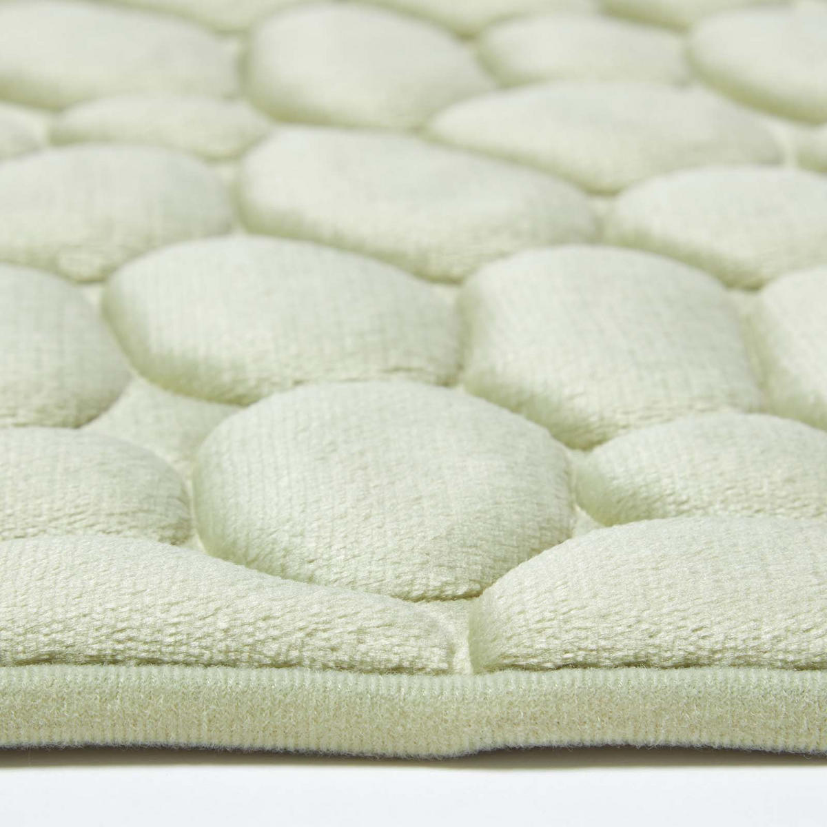 BADEMATTE Memory Foam Kiesel-Design 40/60 cm - Salbeigrün, Textil (40/60cm) - Homescapes