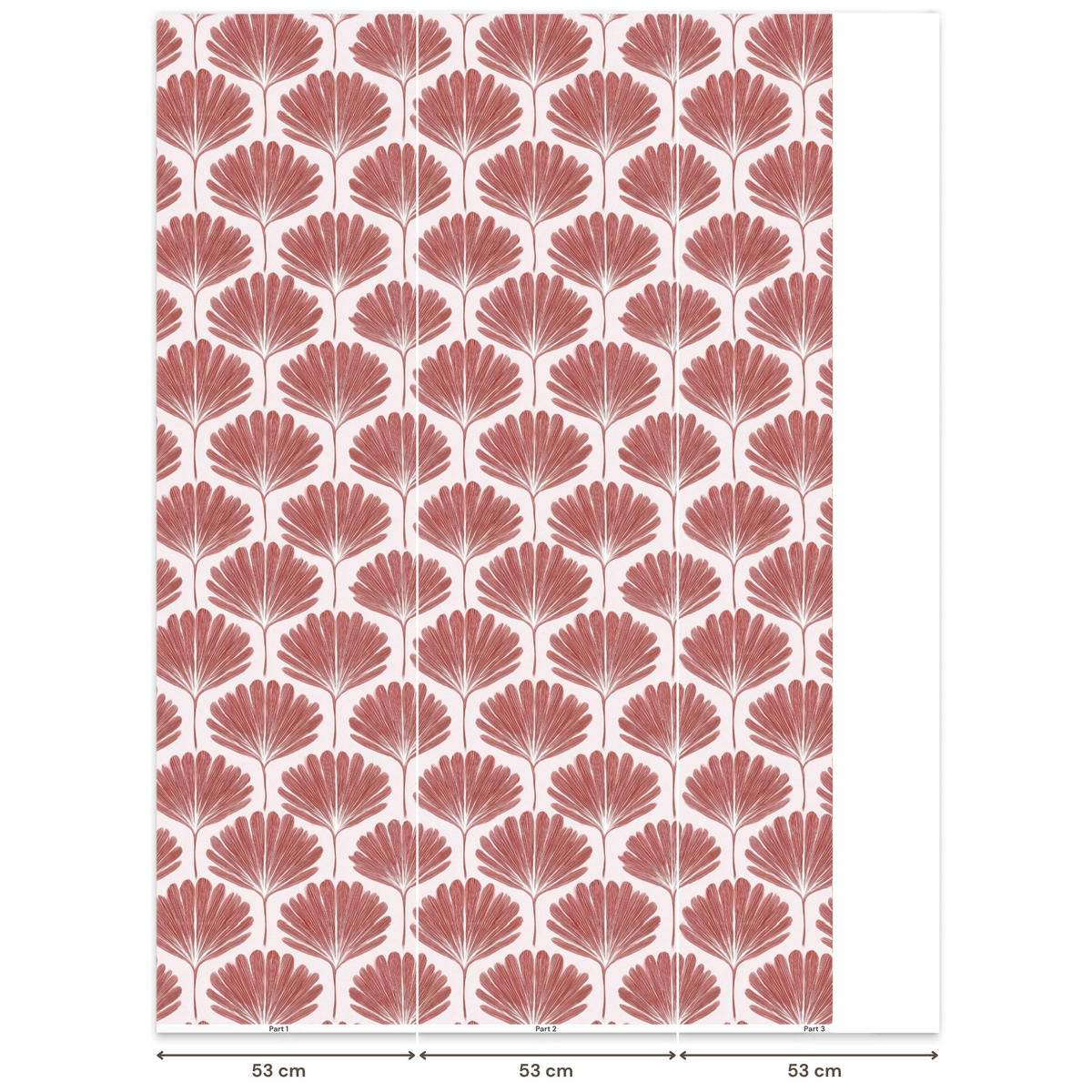 TAPETE - Fächer - Motiv - Terra - 140x200 cm - Rotbraun, Papier (140/200cm) - OnlyWow