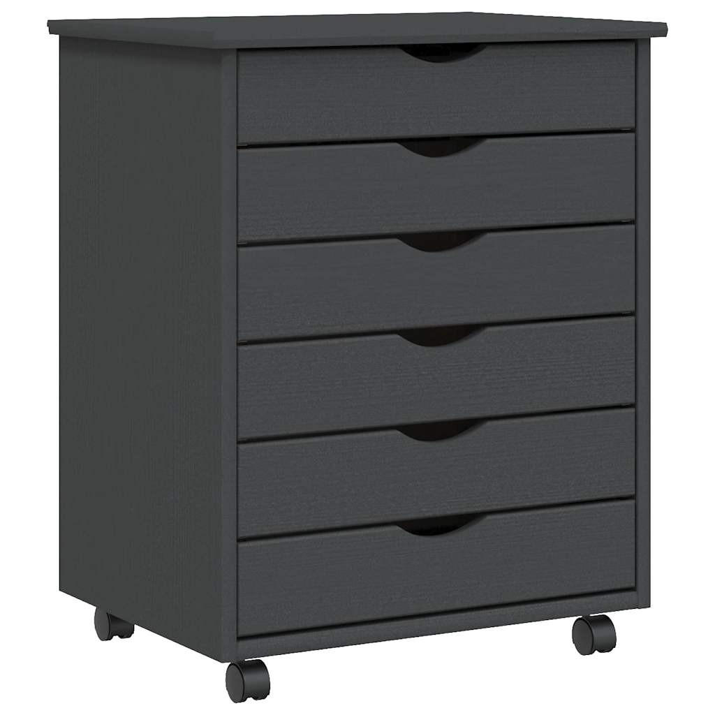 vidaXL Rollschrank Grau 39x65.5x53 cm