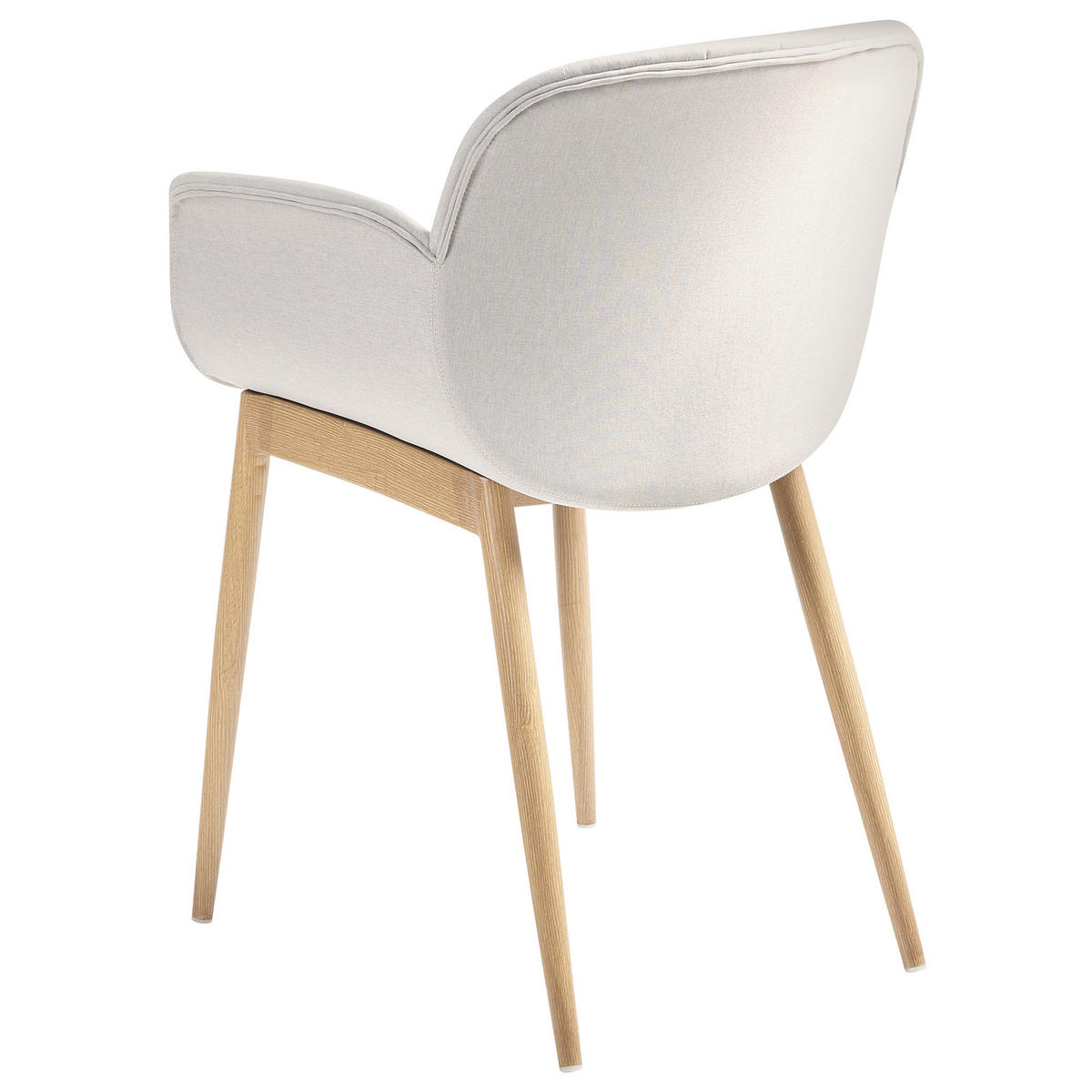 ESSZIMMERSTUHL 2er-Set Polyester Grau Alice - Grau, Textil/Metall (45/83/52cm) - Beliani