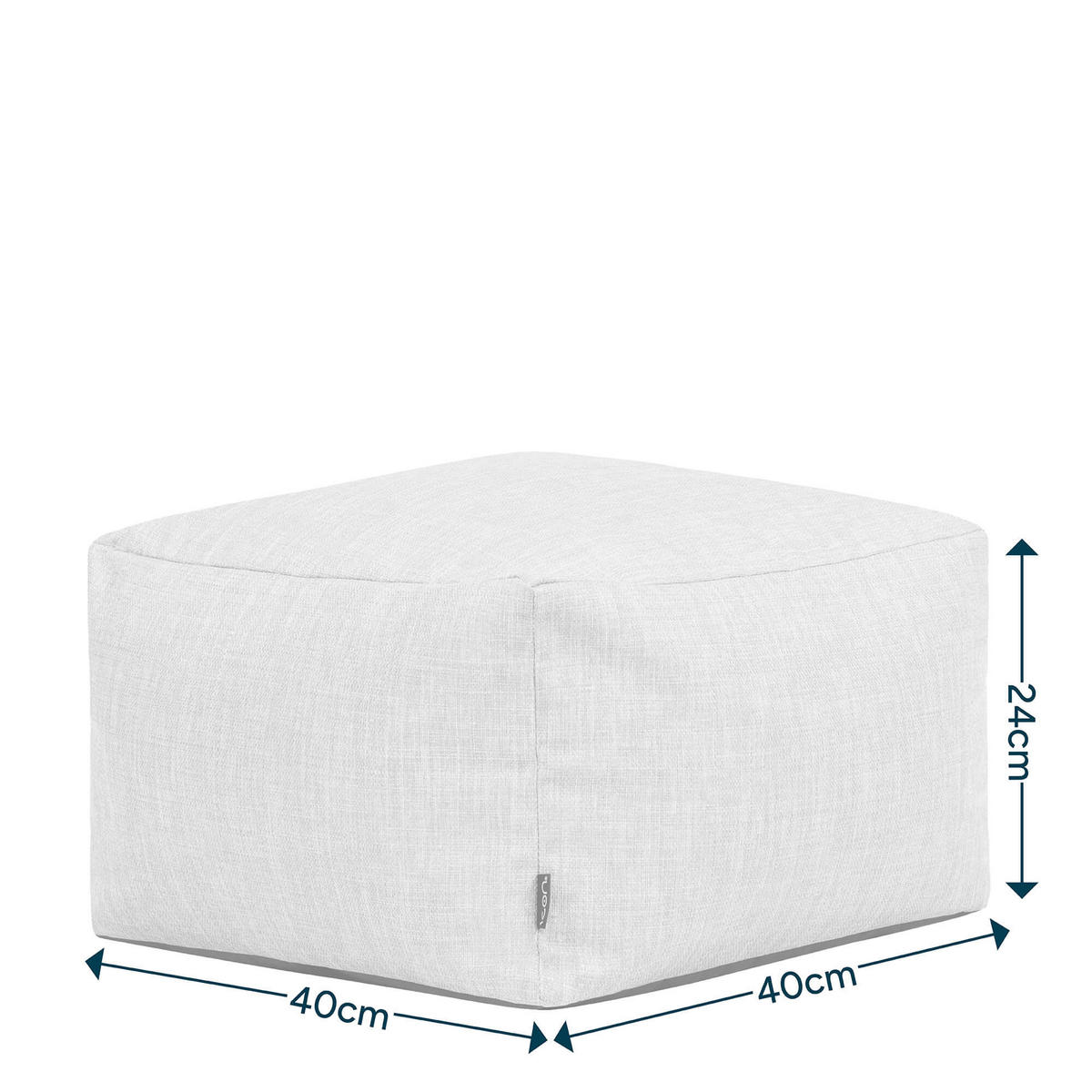 POUF Outdoor Amara - Beige, Textil (40/24/40cm) - icon