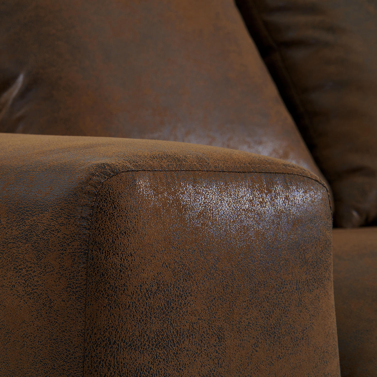 3-SITZER SOFA - Dunkelbraun, Textil (243/92/103cm) - home24