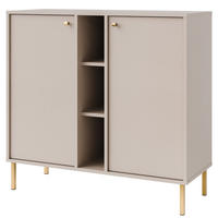 KOMMODE FLOREN, Creme/Gold - Creme, Holzwerkstoff/Metall (100.2/95/40.8cm) - KONSIMO®