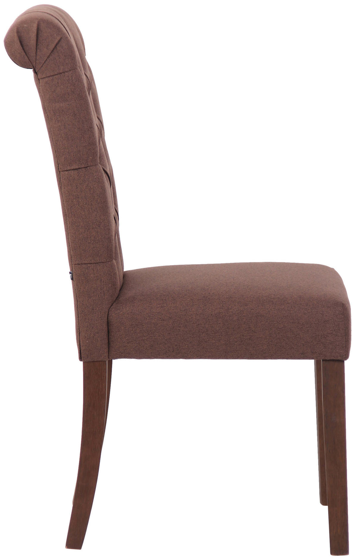 ESSZIMMERSTUHL Lisbon Stoff, Gestell Kautschukholz Braun Braun - Braun, Holz/Textil (45/98/63cm) - TPFLiving