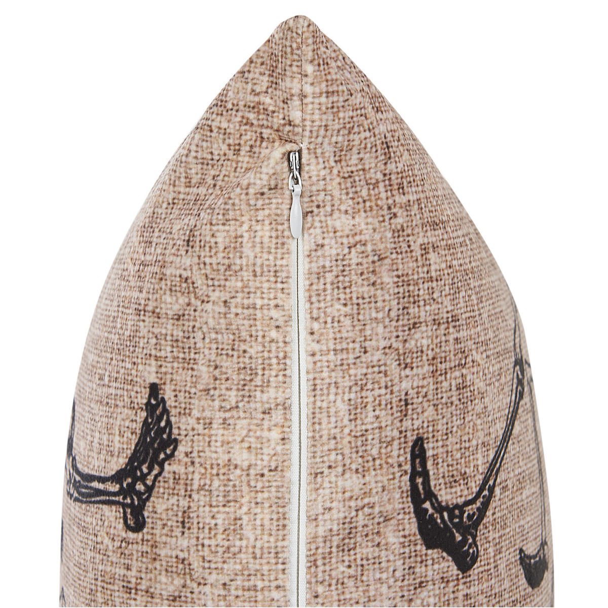 DEKOKISSEN 2er-Set Hellbeige 45/45 cm Mortesti - Beige, Textil (45/45cm) - Beliani