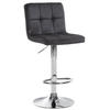 BARHOCKER Samt schwarz - Chromfarben/Schwarz, Textil/Metall (46/94/47cm) - CLP
