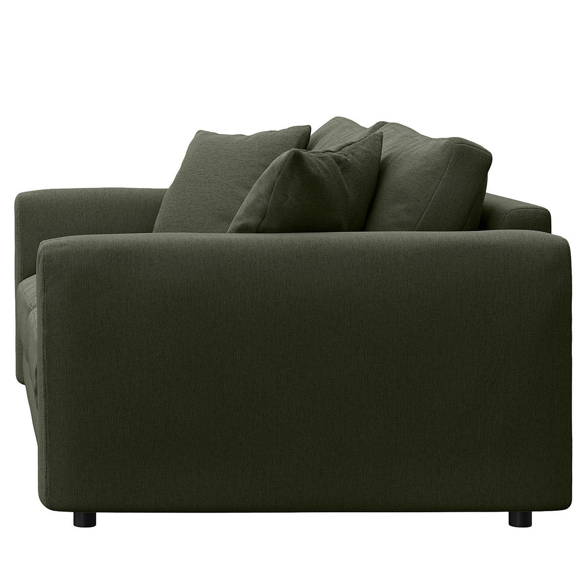 2,5-SITZER SOFA - Schwarz/Grau, Holz/Kunststoff (182/79/106cm) - home24